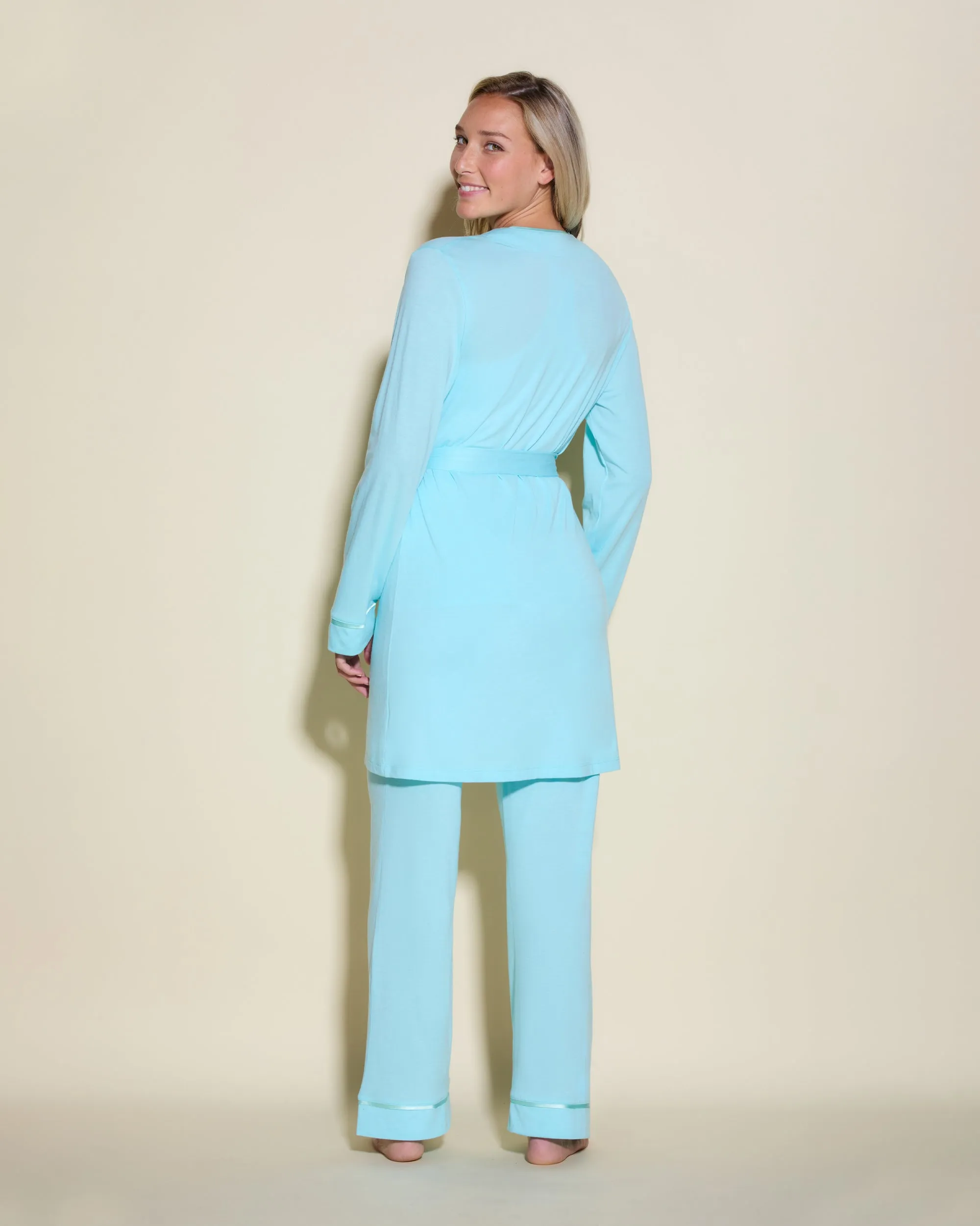 3 Piece Pajama Set With Robe