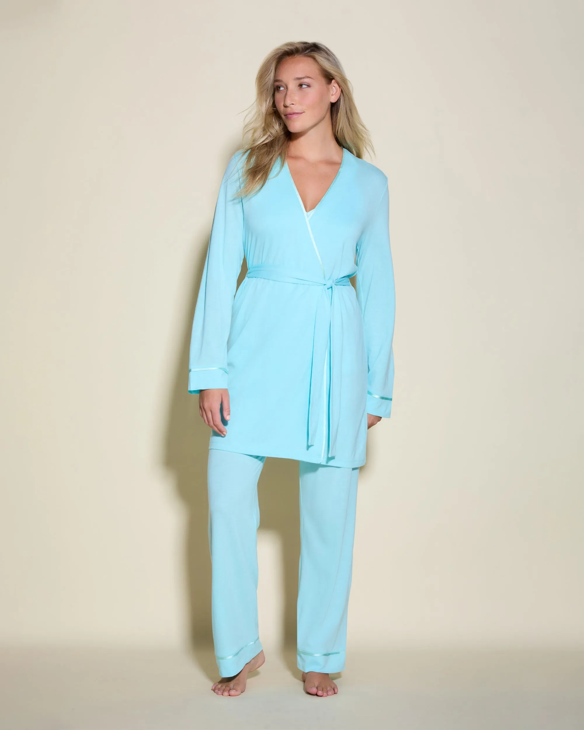 3 Piece Pajama Set With Robe
