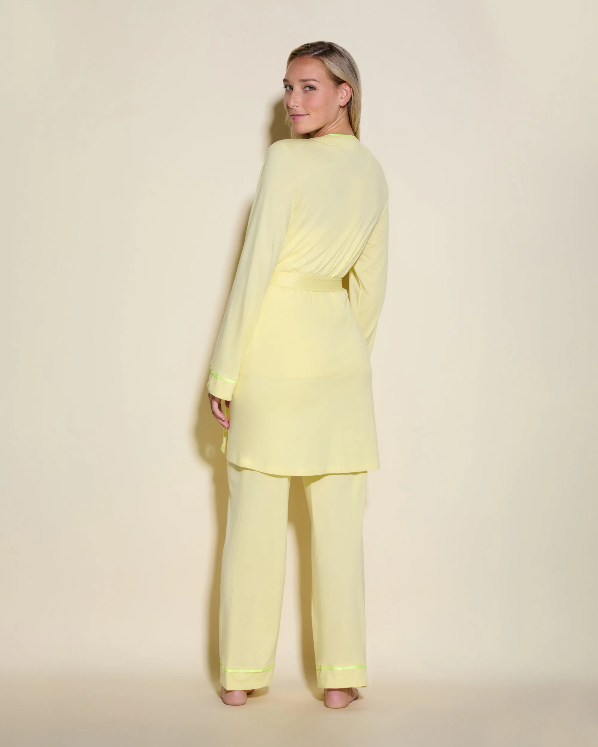 3-Teiliges Pyjama-Set Mit Bademantel
