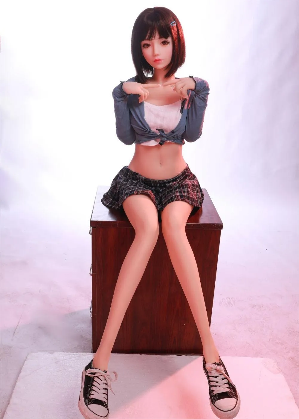 41.3IN 37.5LB Sex Doll  Brown Eyes Short Brown Hair And Long Brown Hair Love Dolls【US Stock Available ONLY】