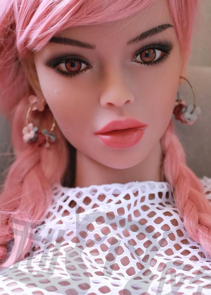 62.2IN 66.1LB Sex Doll Brown Eyes Brown Eyes With Pink Hair【US Stock Available ONLY】