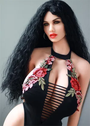 66.9IN 90.4LB Doll White Skin Long Curly Black Hair Sex Doll Big Breast With Three Channe【US Stock Available ONLY】ls Vagina Mouth Anus