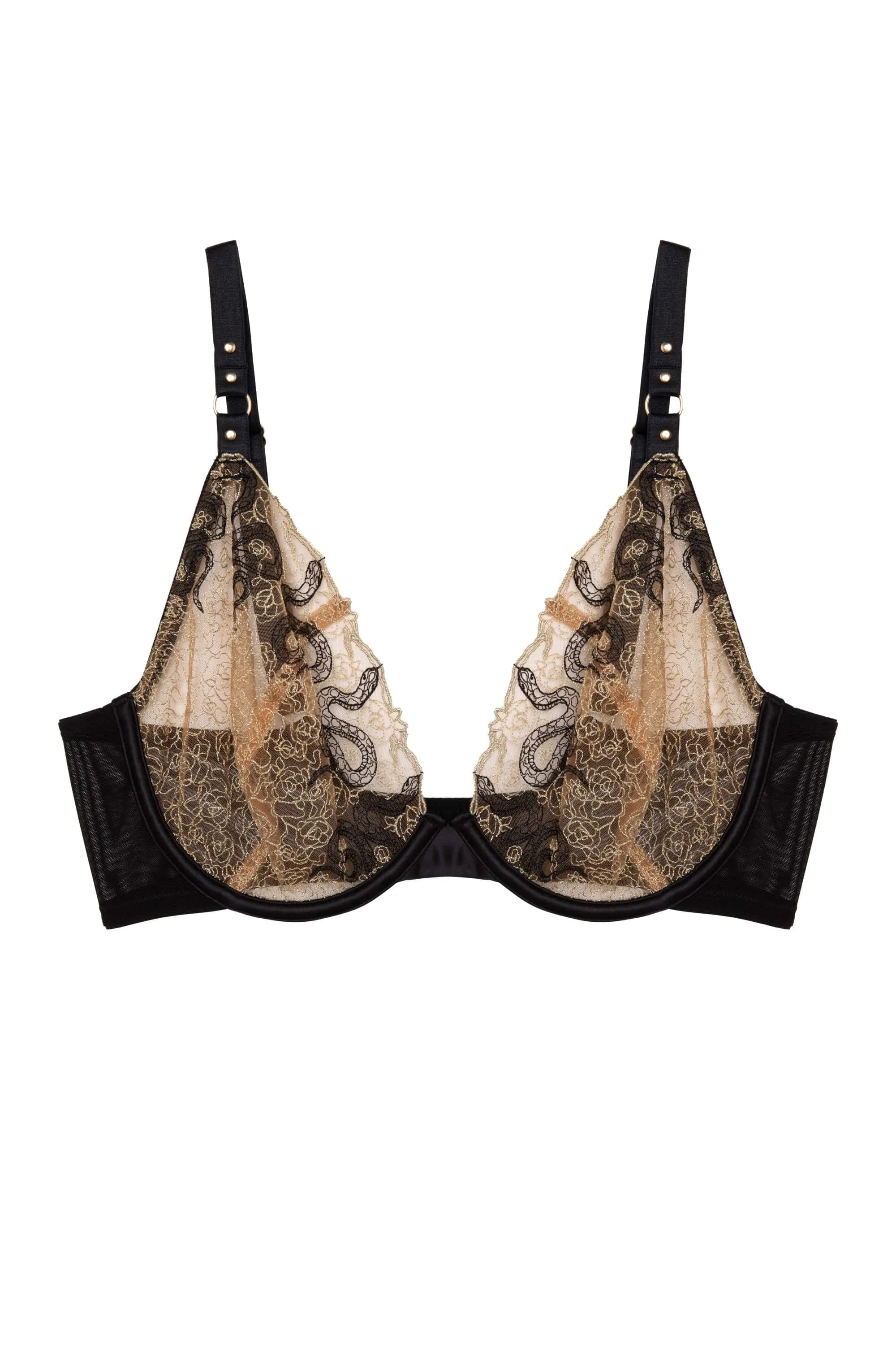 Amal Gold And Black Embroidery Set