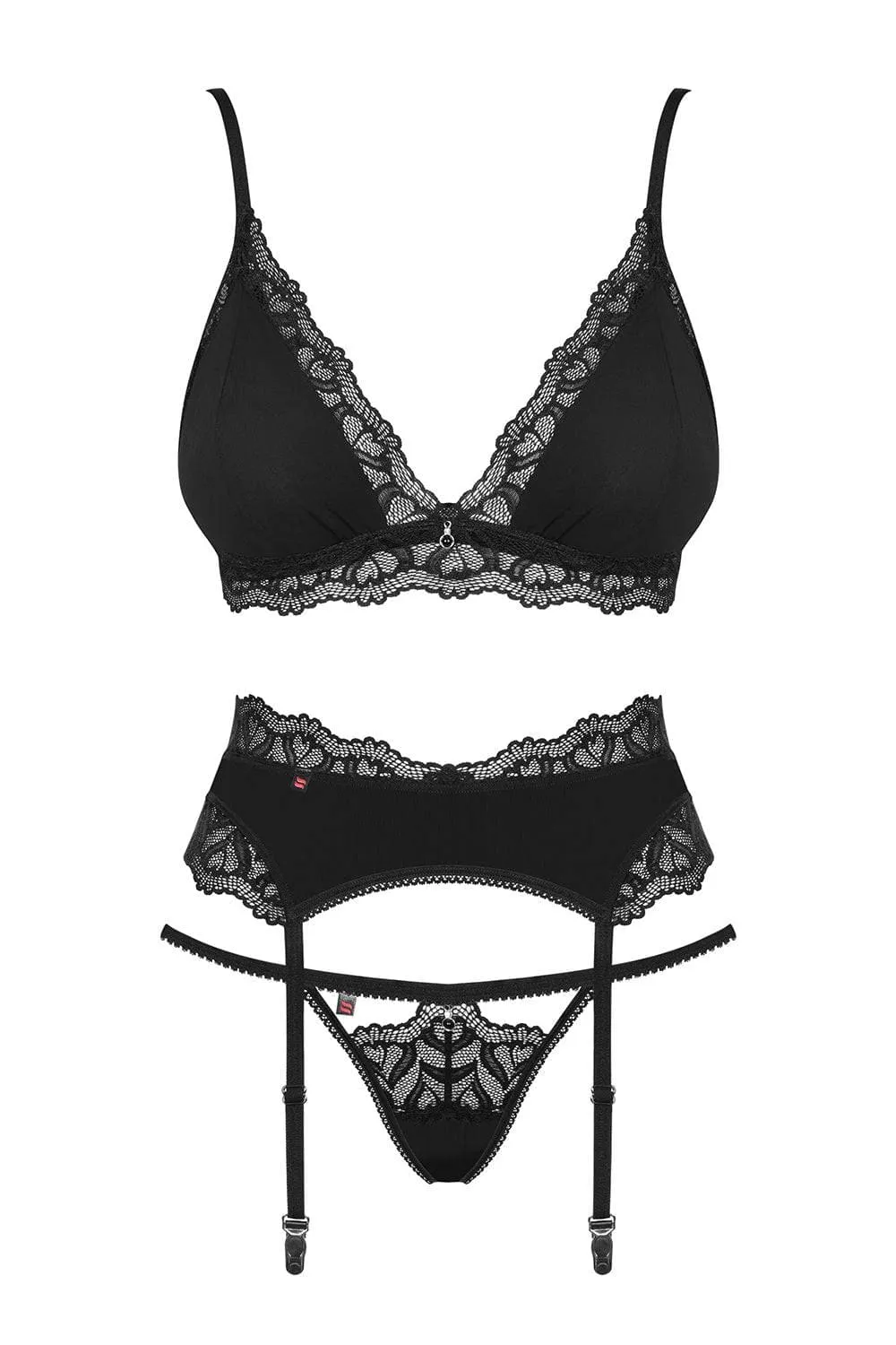 Arisha Bra, Thong & Garter Belt, L-XL (UK 12-14)