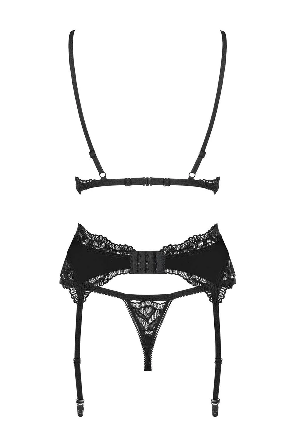 Arisha Bra, Thong & Garter Belt, L-XL (UK 12-14)