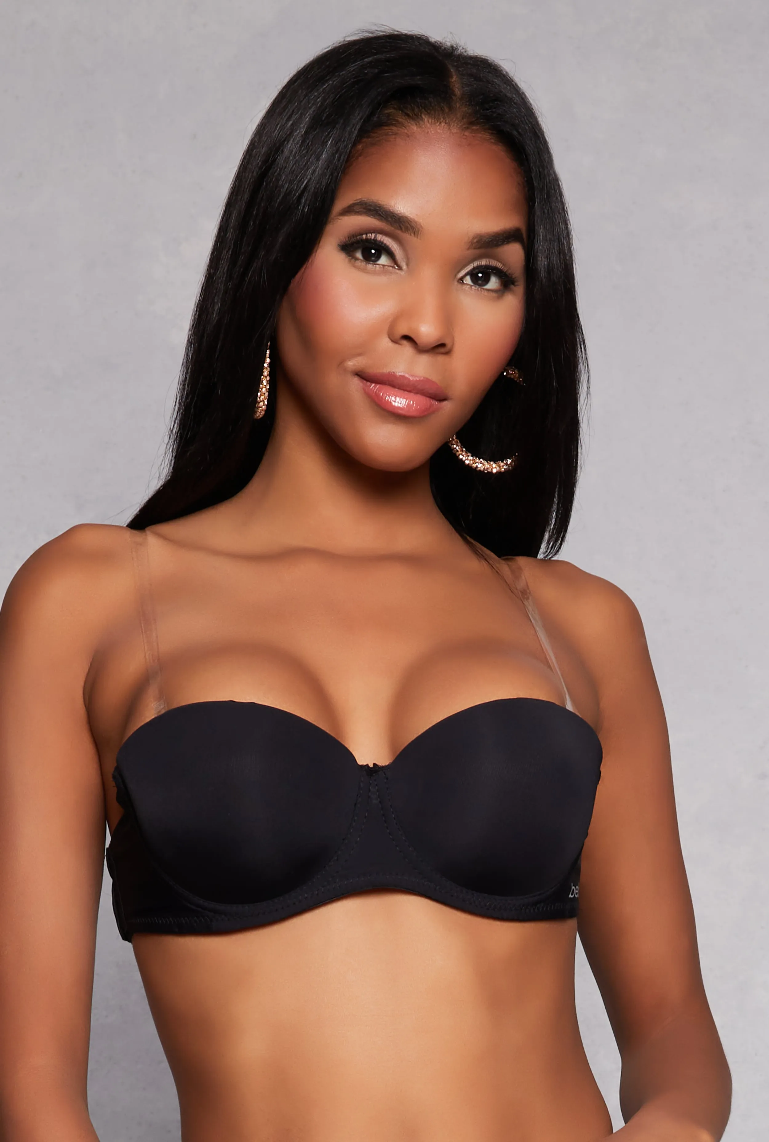 Bebe Clear Strap Balconette Bra | Convertible to Strapless