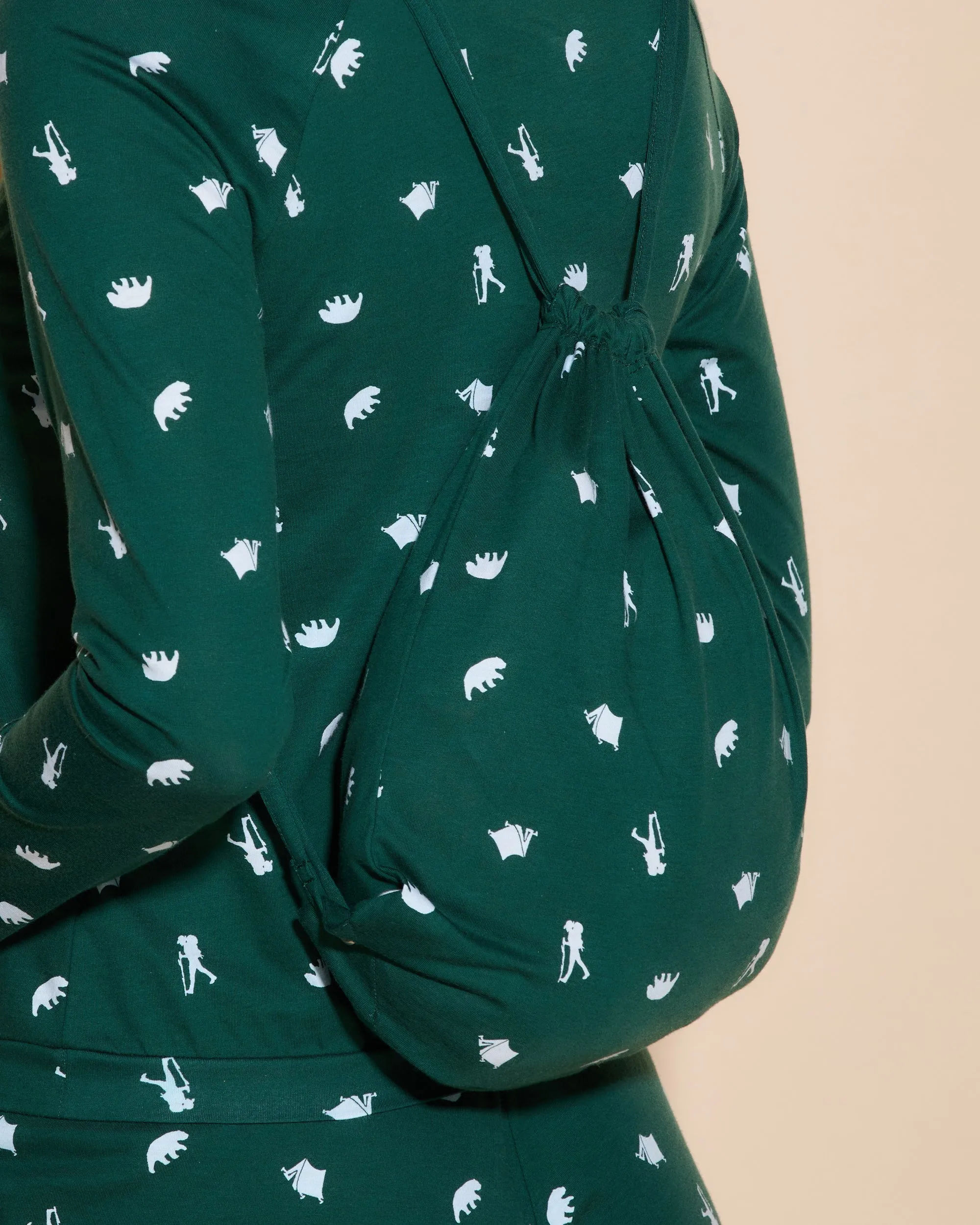 Conjunto Para Estar Por Casa Con Camisa De Manga Larga Y Pantalones Cortos