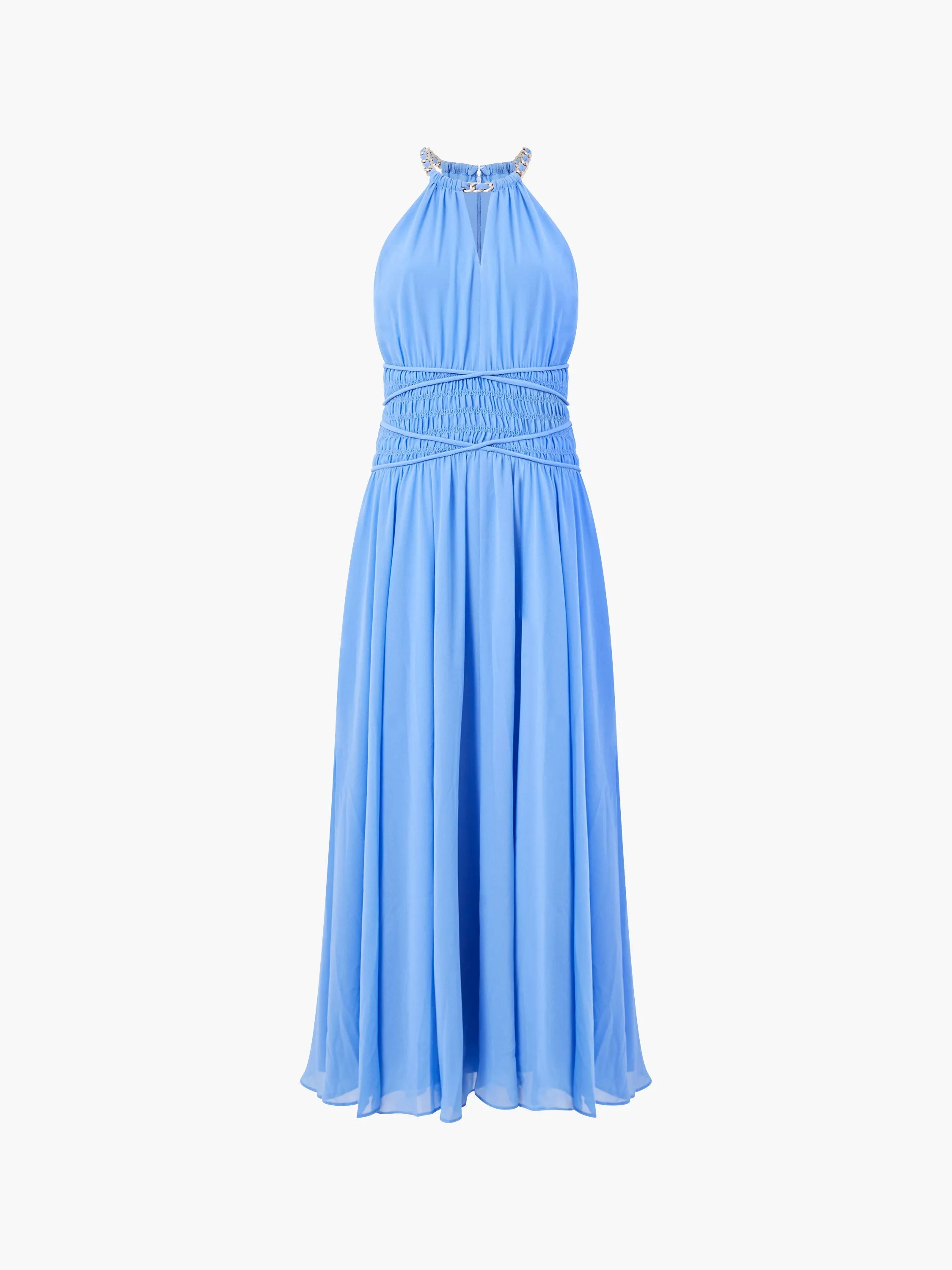 Eden Georgette Halterneck Maxi Dress