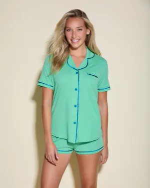 Ensemble Pyjama Haut À Manches Courtes Et Boxer