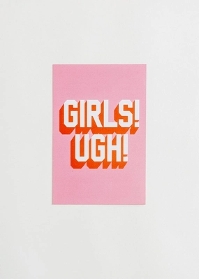 Girls! Ugh! Postcard