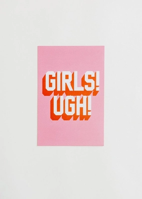 Girls! Ugh! Postcard