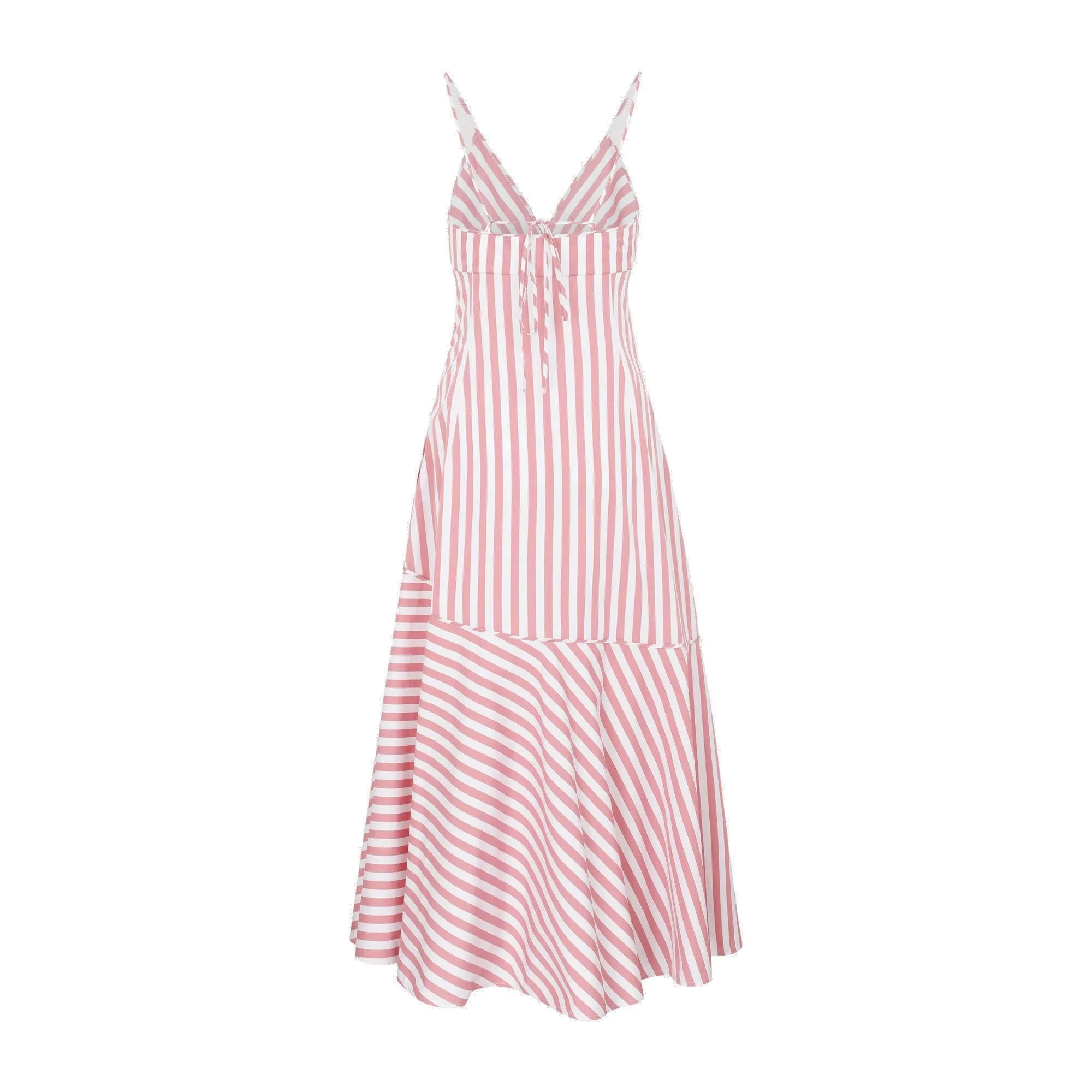 Jil Sander Striped V-Neck Dress