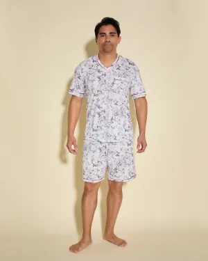 Kurzärmeliges Top & Shorts Pyjama-Set Für Männer
