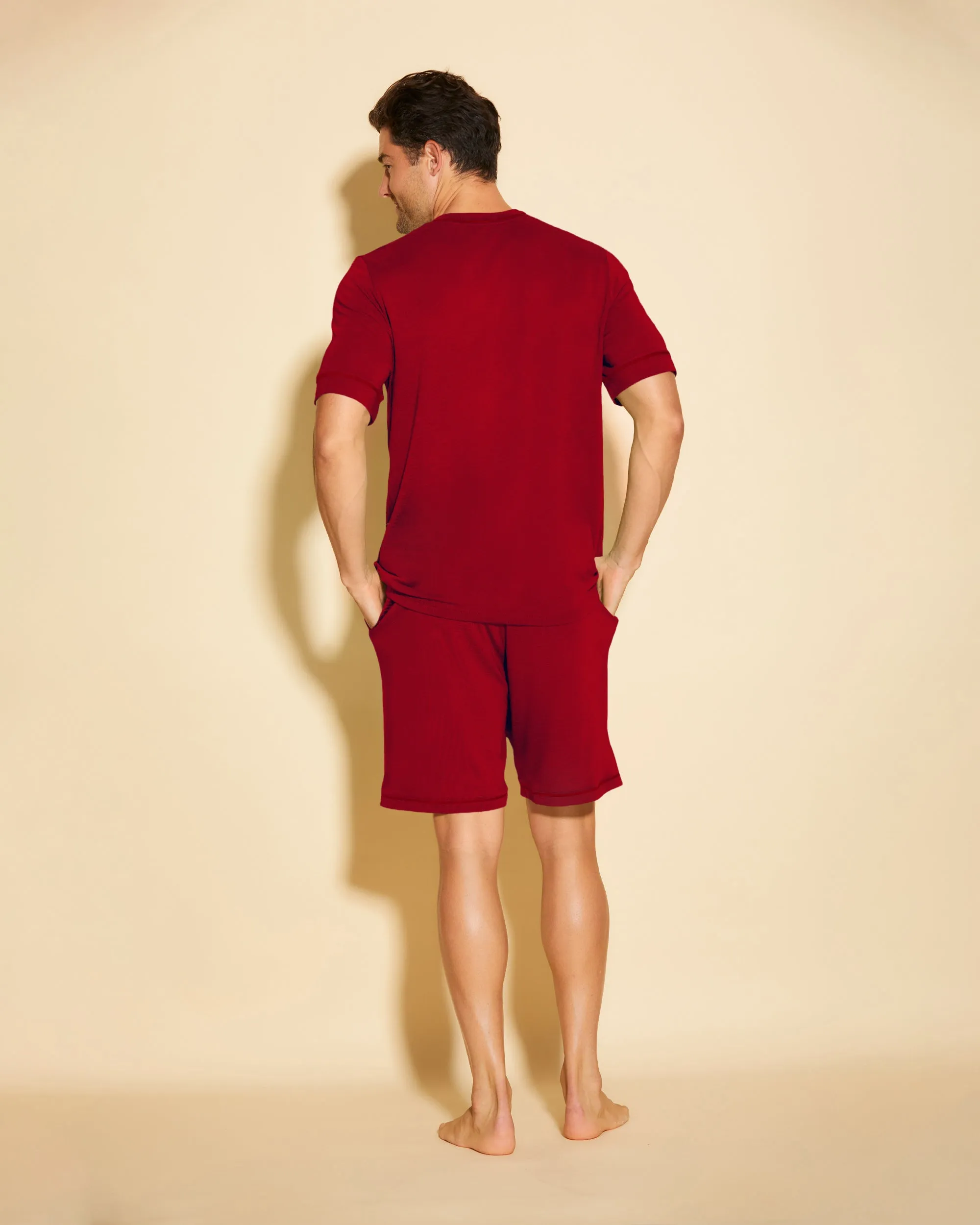 Kurzärmeliges Top & Shorts Pyjama-Set Für Männer