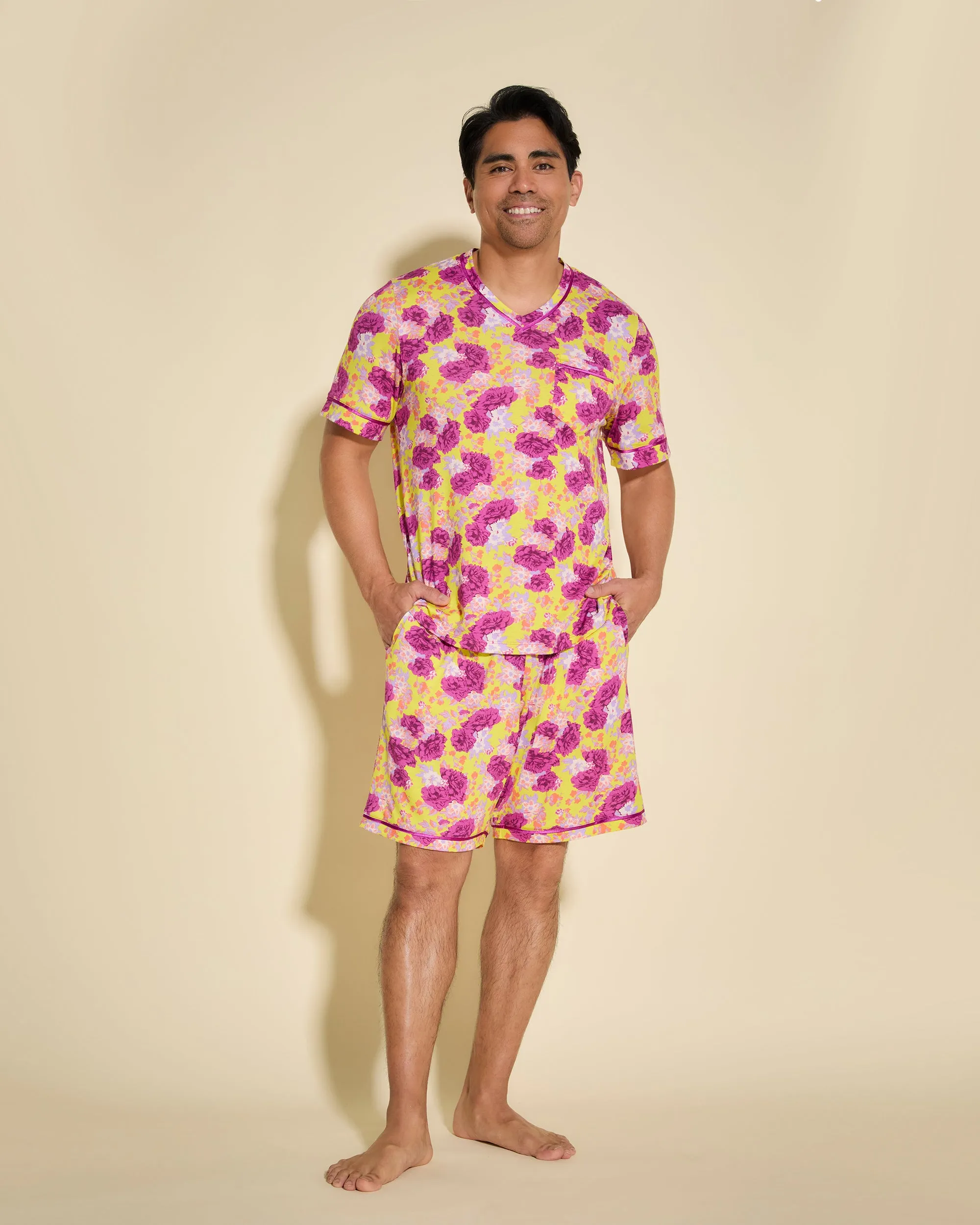 Kurzärmeliges Top & Shorts Pyjama-Set Für Männer