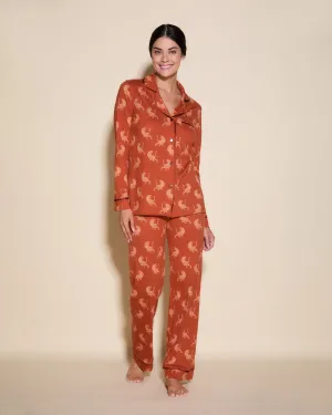 Langärmeliges Top & Hose Pyjama-Set