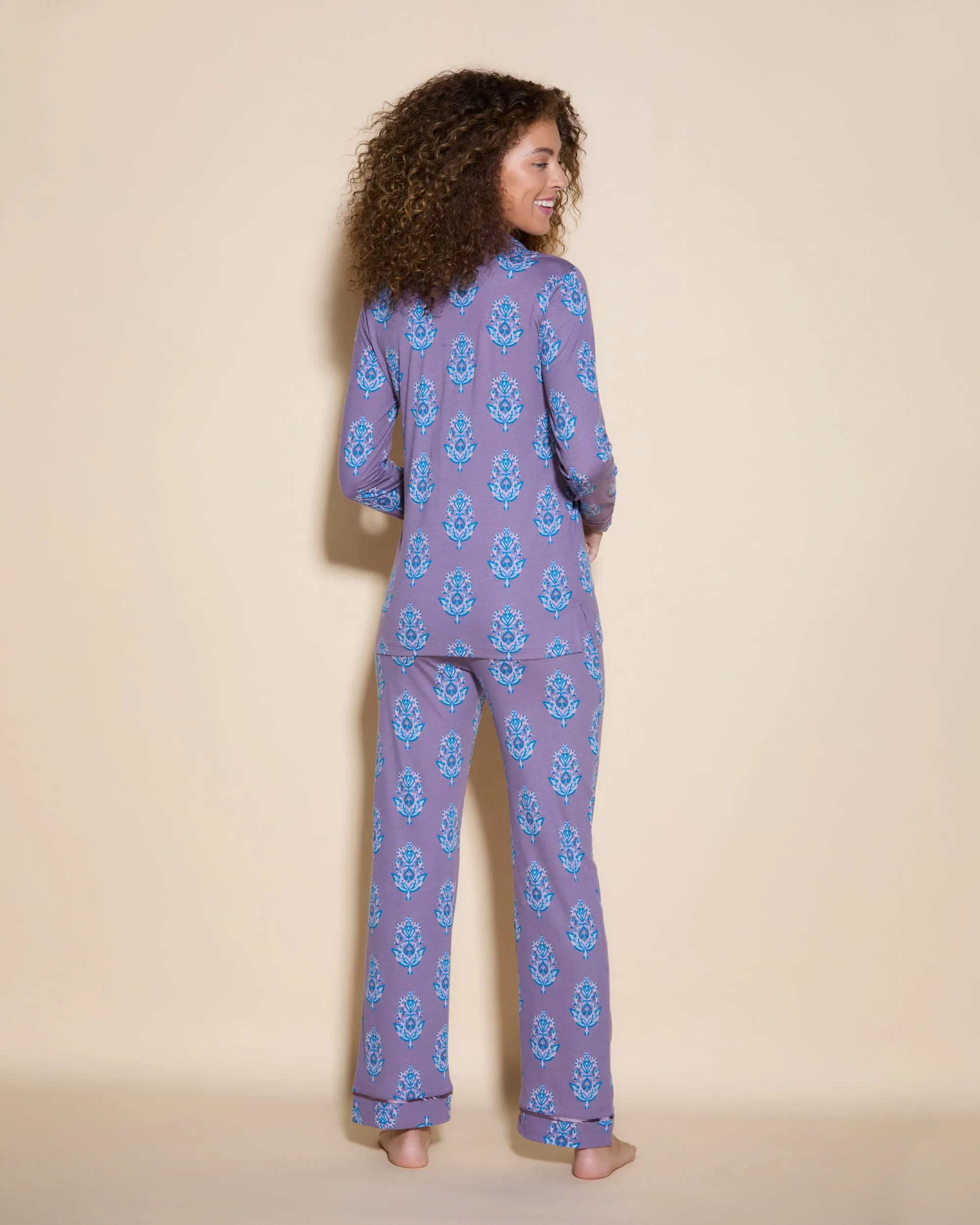 Langärmeliges Top & Hose Pyjama-Set