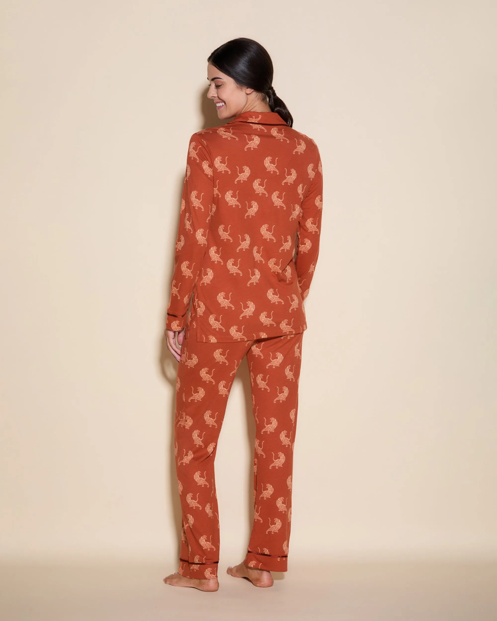 Langärmeliges Top & Hose Pyjama-Set