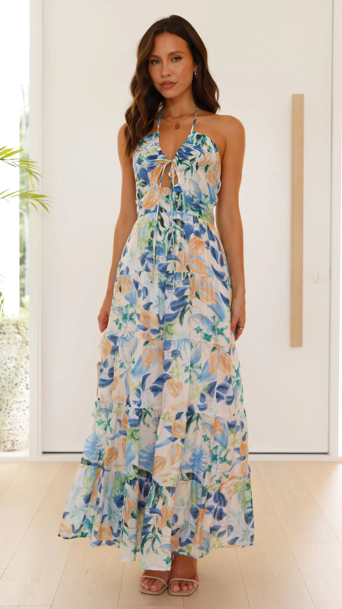 Majella Maxi Dress - Blue Floral