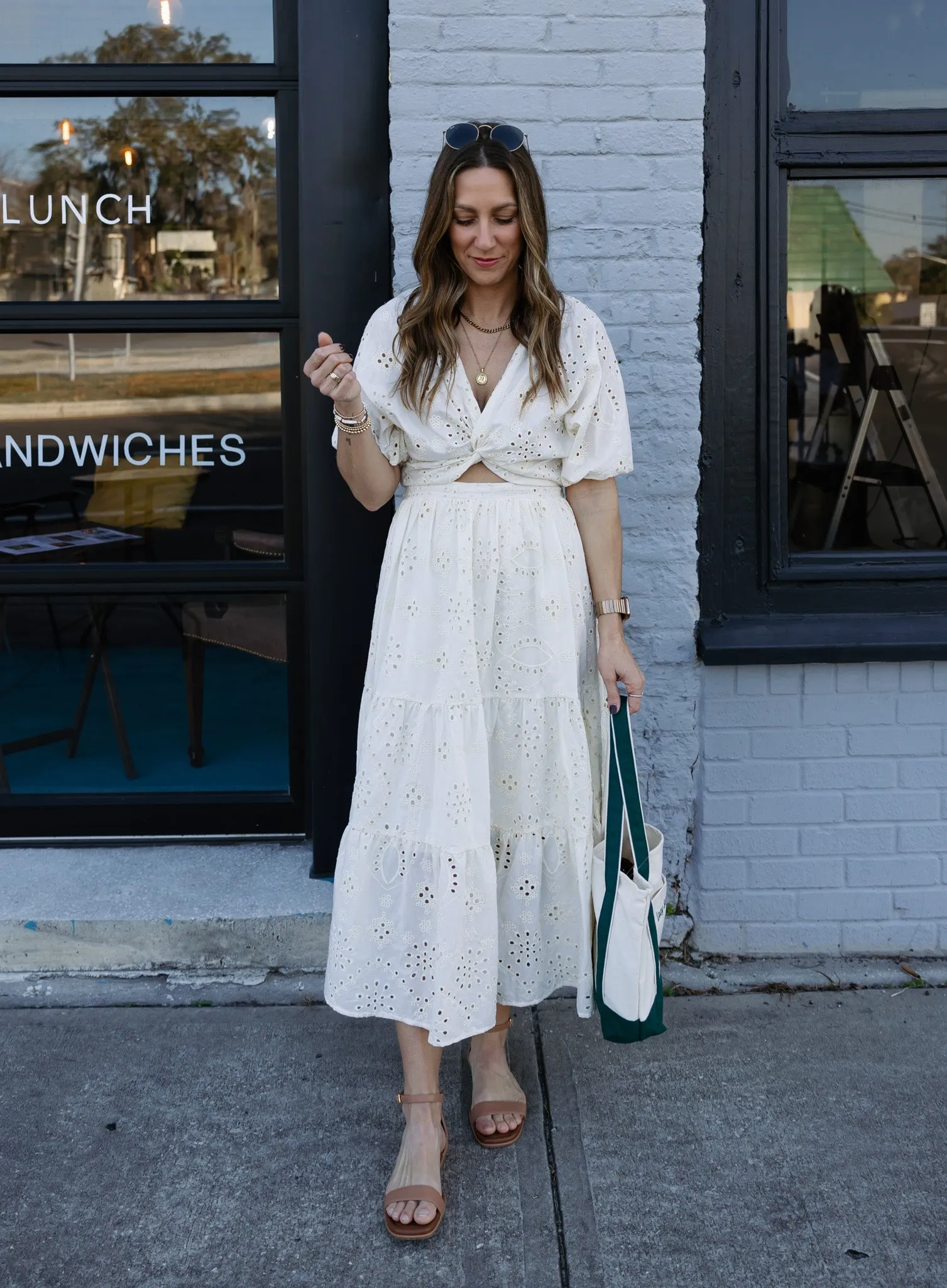 Maya Eyelet Maxi Dress - Final Sale