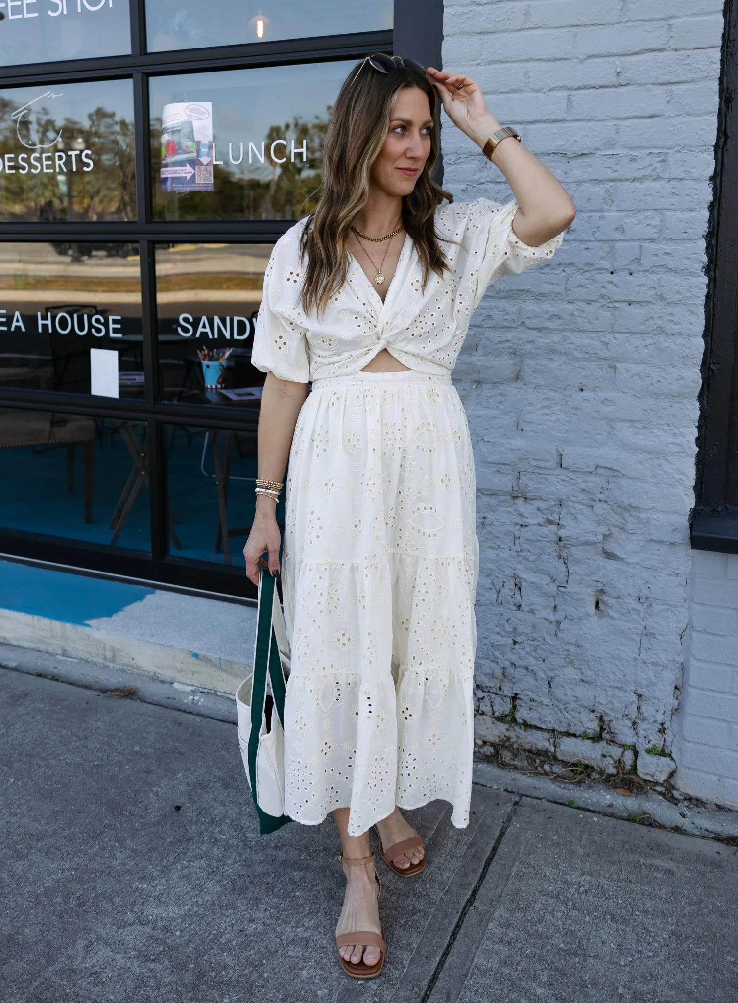 Maya Eyelet Maxi Dress - Final Sale