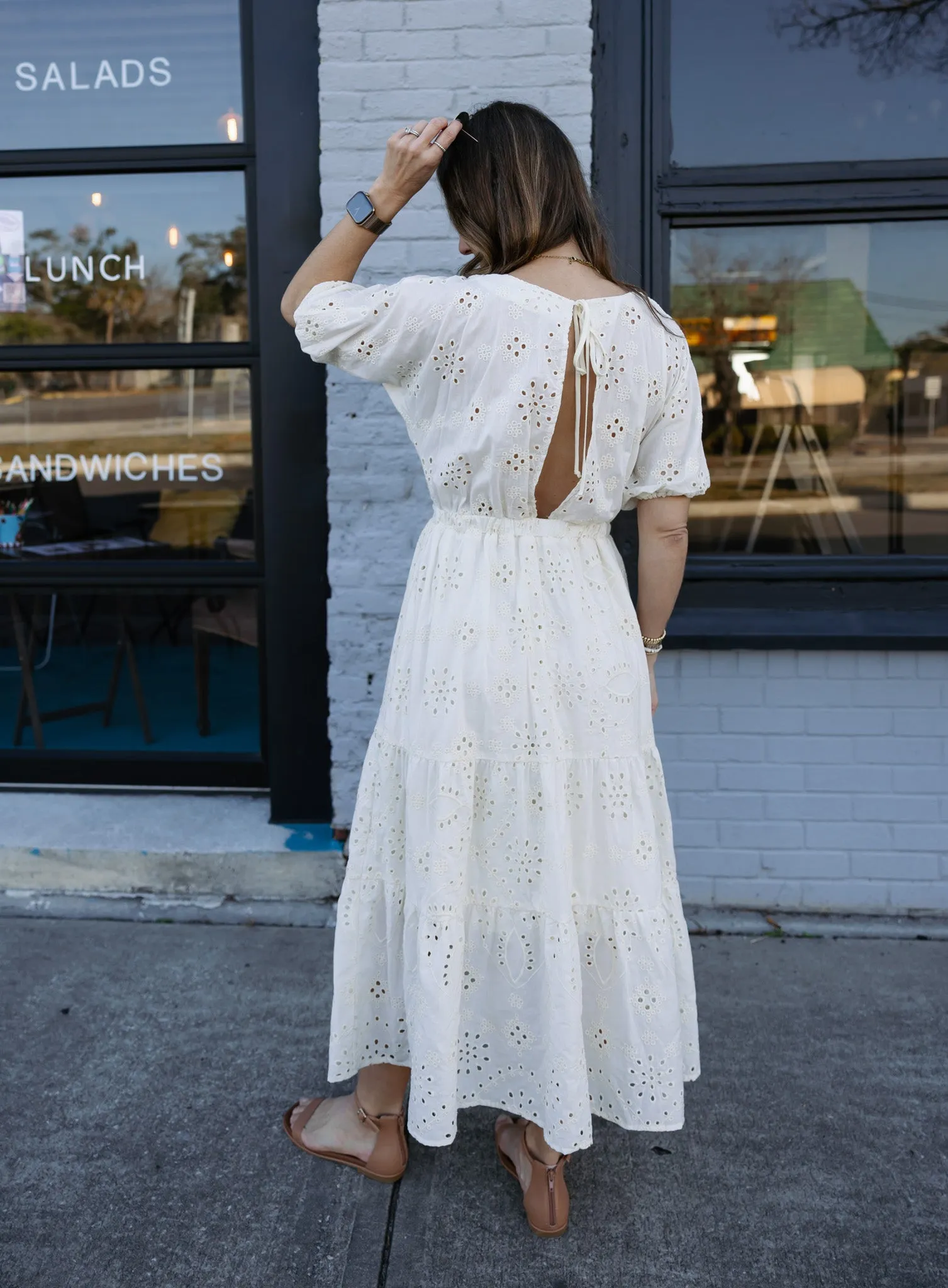 Maya Eyelet Maxi Dress - Final Sale