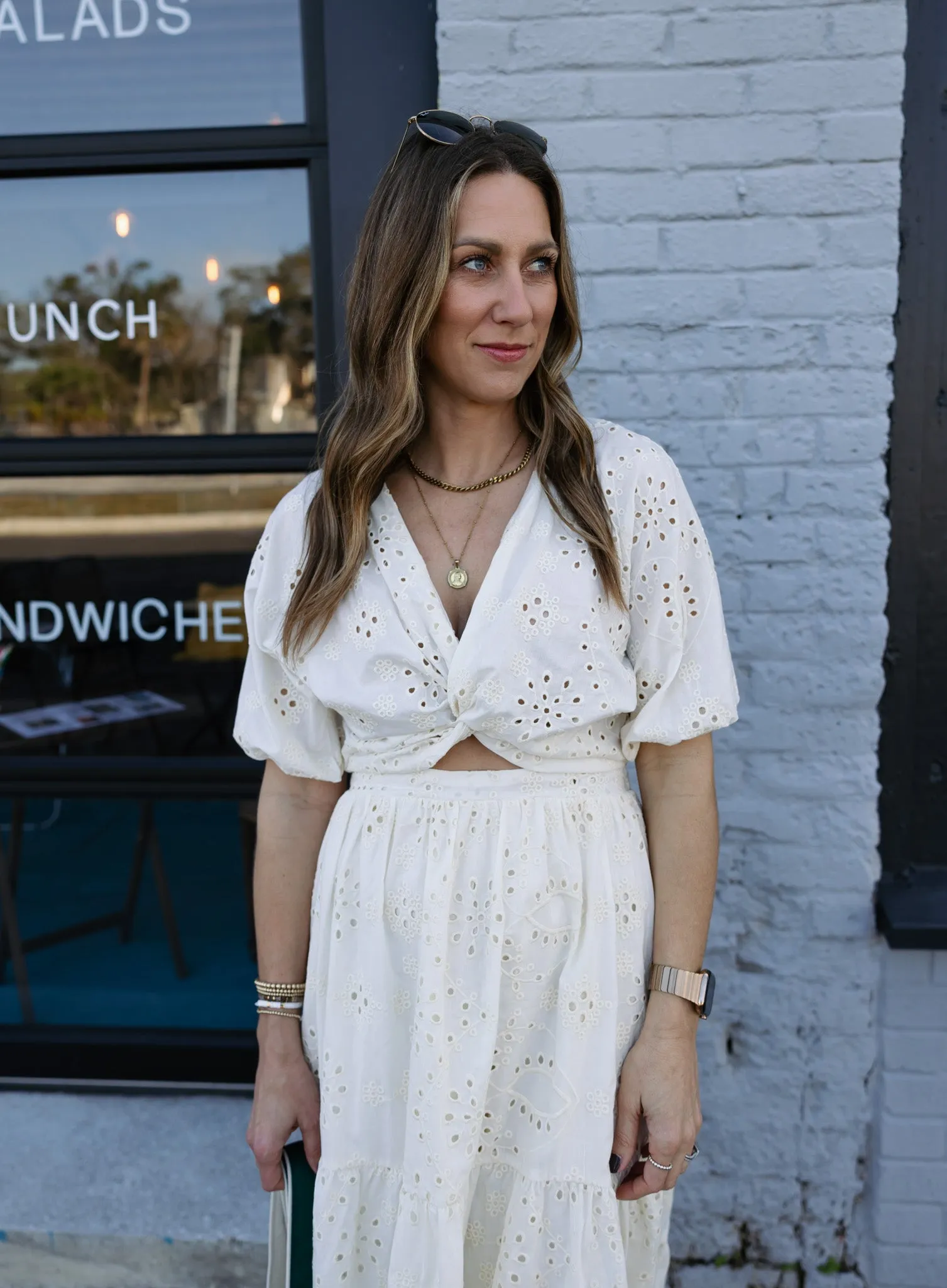 Maya Eyelet Maxi Dress - Final Sale