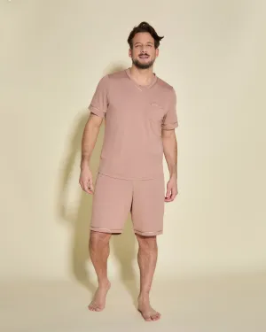 Men's Short Sleeve Top & Shorts Pajama Set