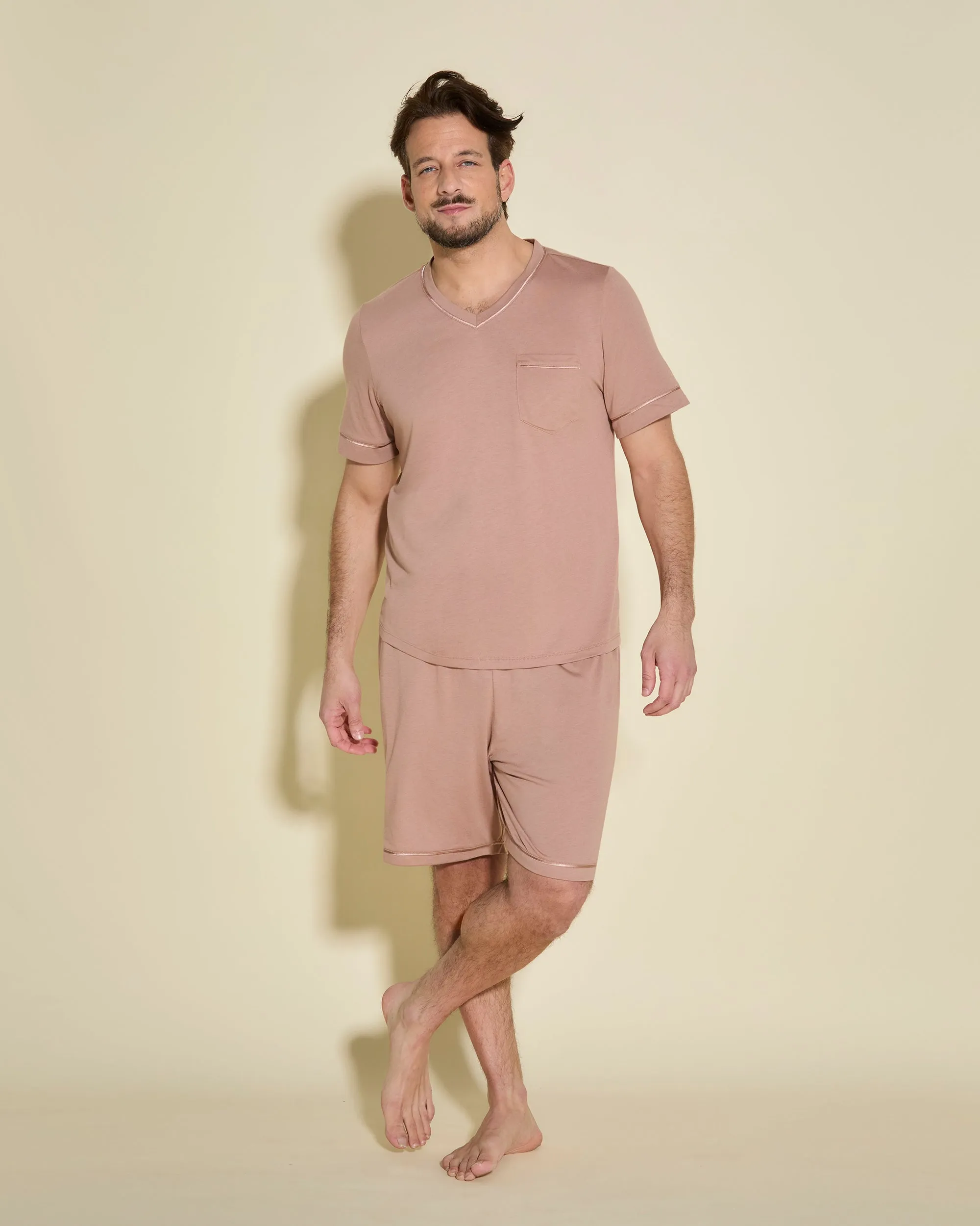 Men's Short Sleeve Top & Shorts Pajama Set