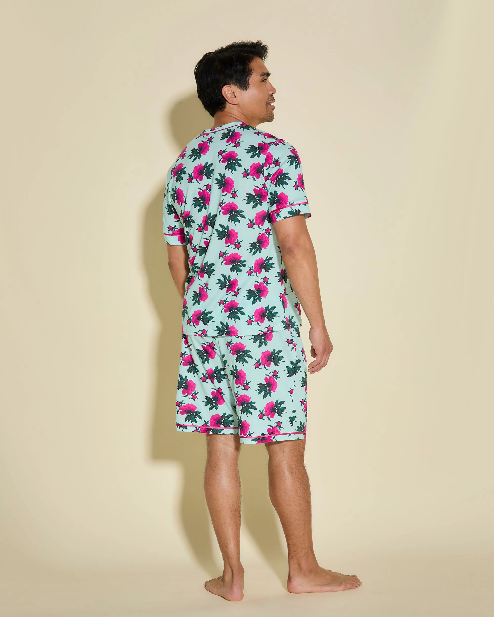 Men's Short Sleeve Top & Shorts Pajama Set