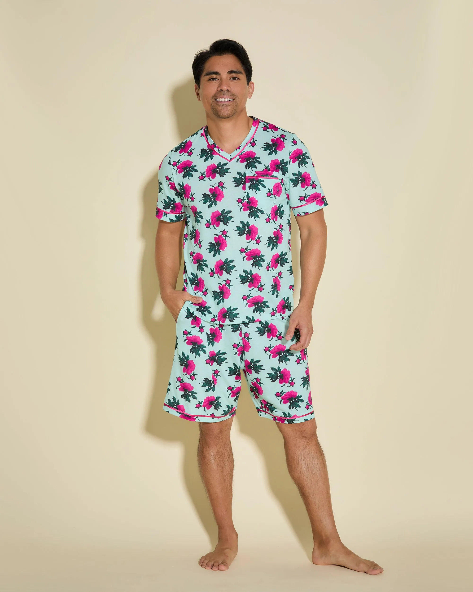 Men's Short Sleeve Top & Shorts Pajama Set