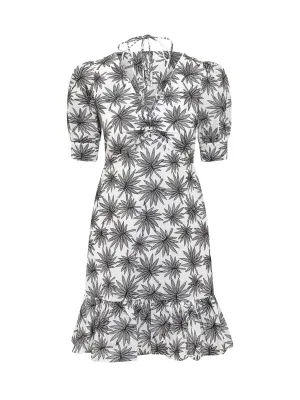 Michael Michael Kors Botanical Printed V-Neck Dress