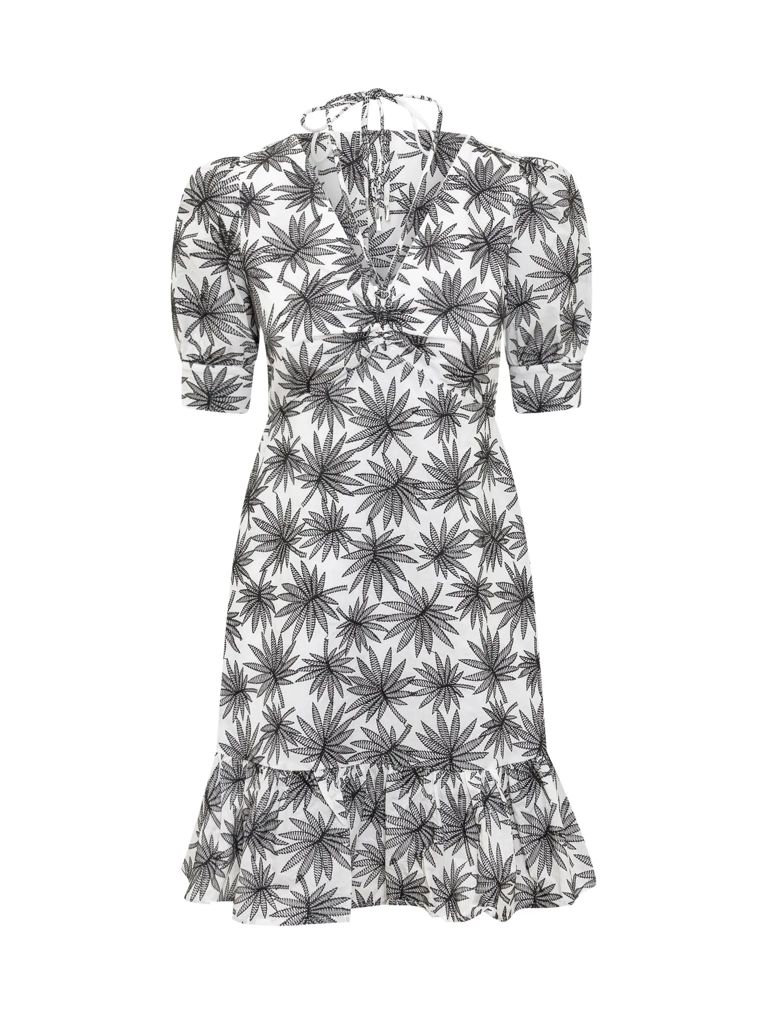 Michael Michael Kors Botanical Printed V-Neck Dress
