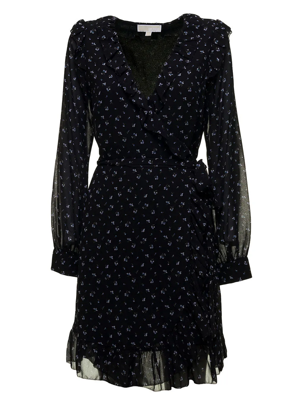 Michael Michael Kors Floral Print V-Neck Mini Dress