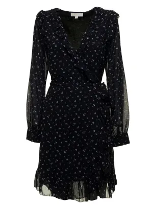 Michael Michael Kors Floral Print V-Neck Mini Dress