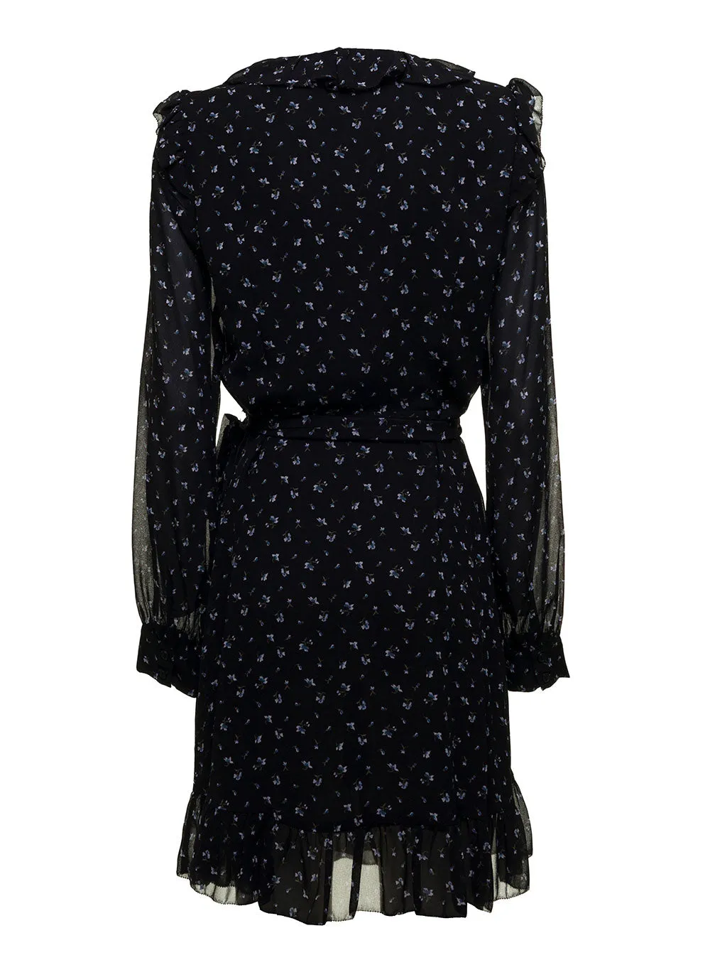 Michael Michael Kors Floral Print V-Neck Mini Dress