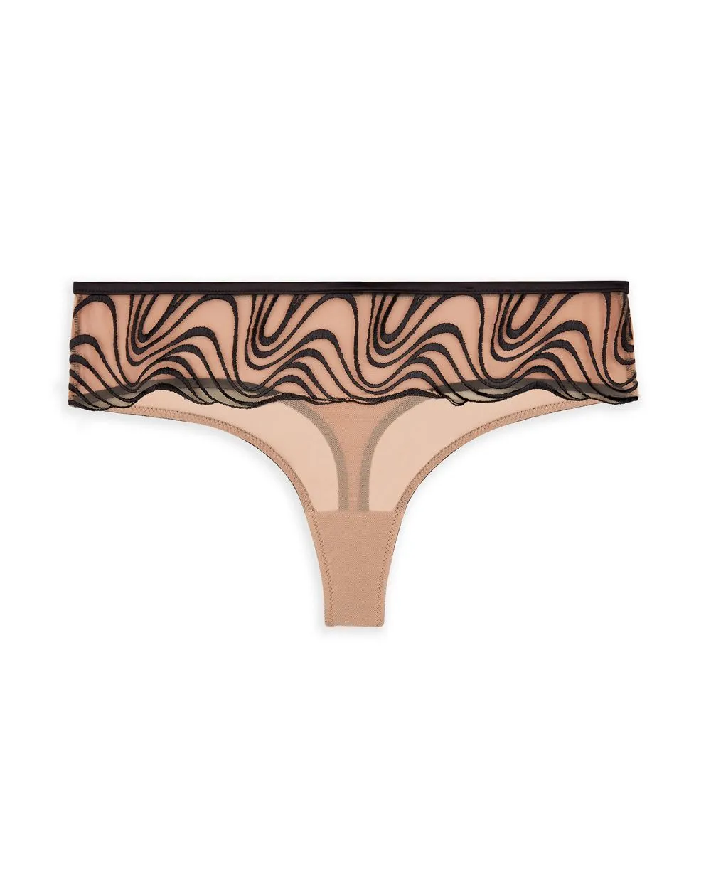 Mist Embroidery Thong