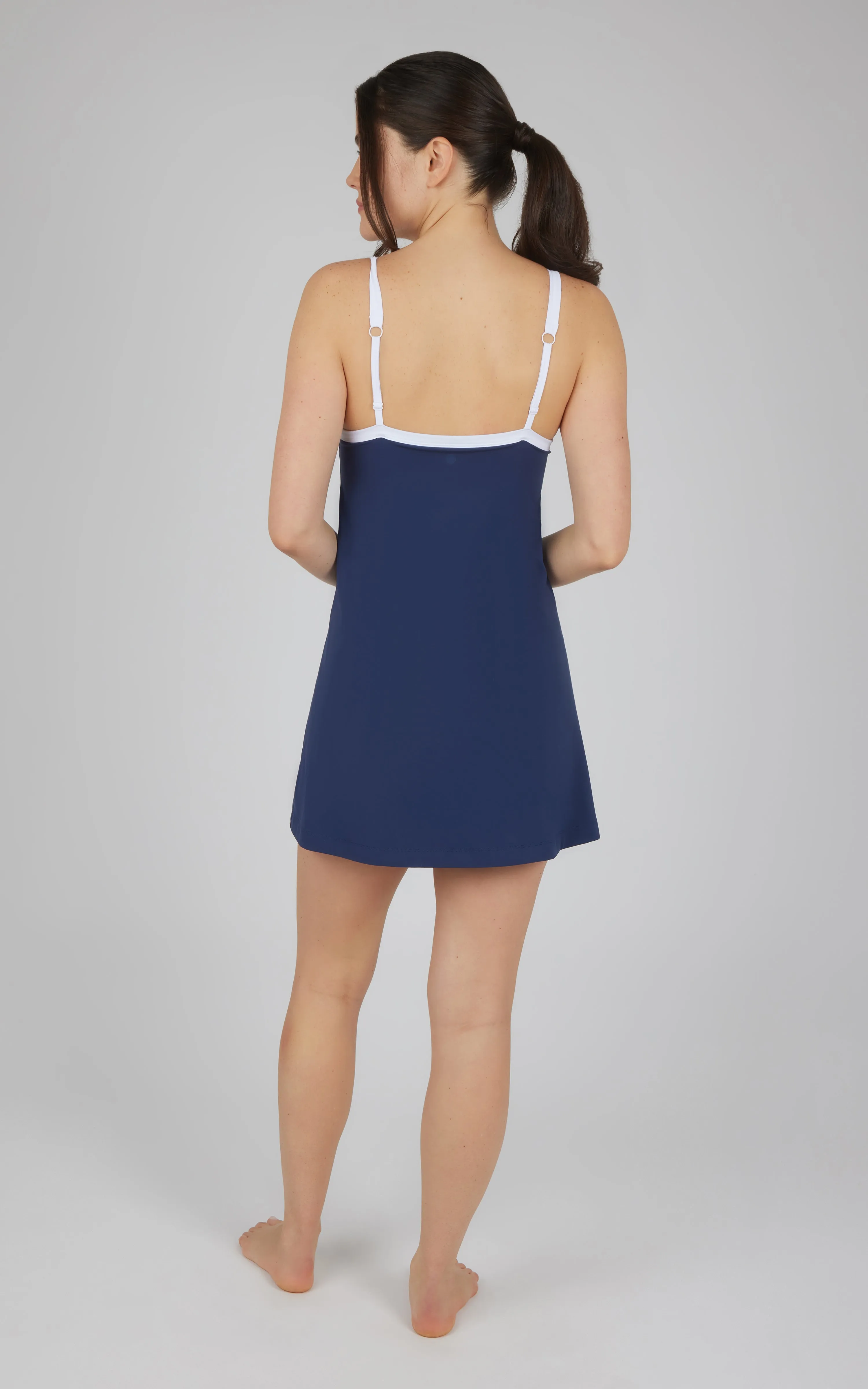 Nude Tech Square Neck Dress