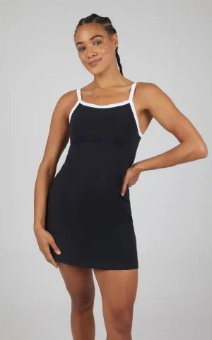 Nude Tech Square Neck Dress
