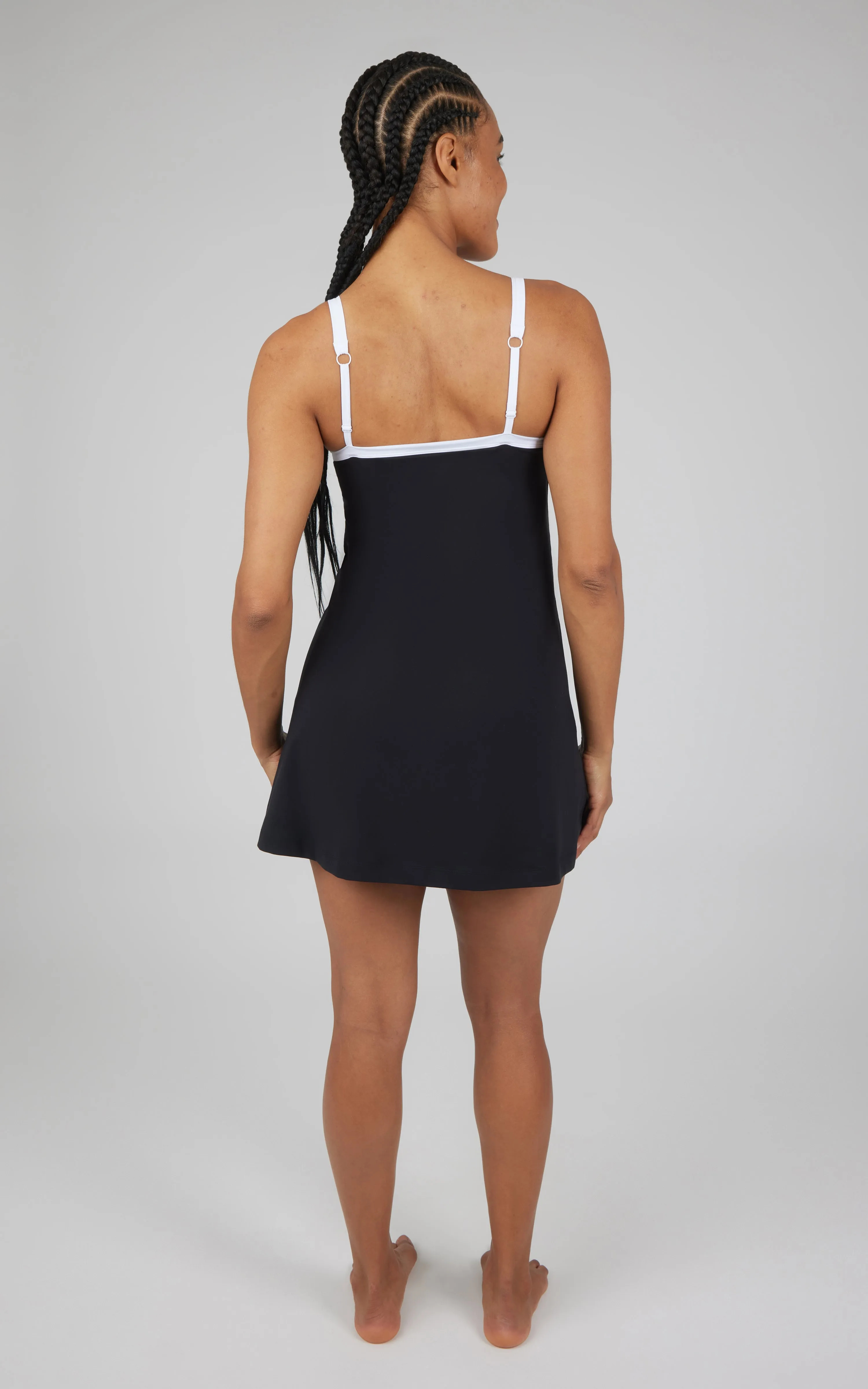 Nude Tech Square Neck Dress