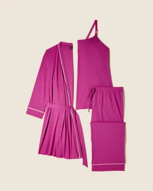 Nursing 3 Piece Pajama Set With Robe