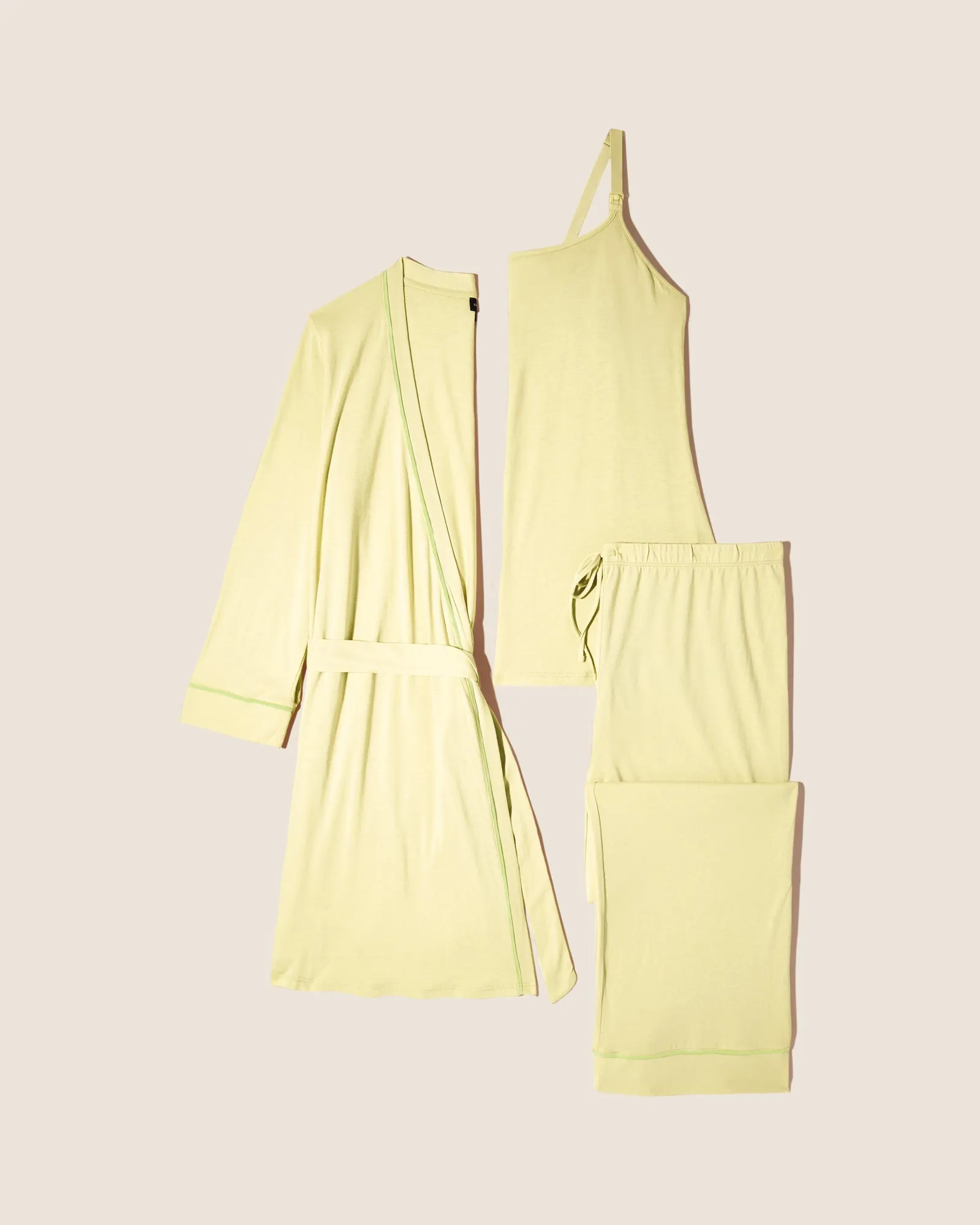 Nursing 3 Piece Pajama Set With Robe