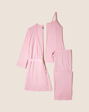 Nursing 3 Piece Pajama Set With Robe