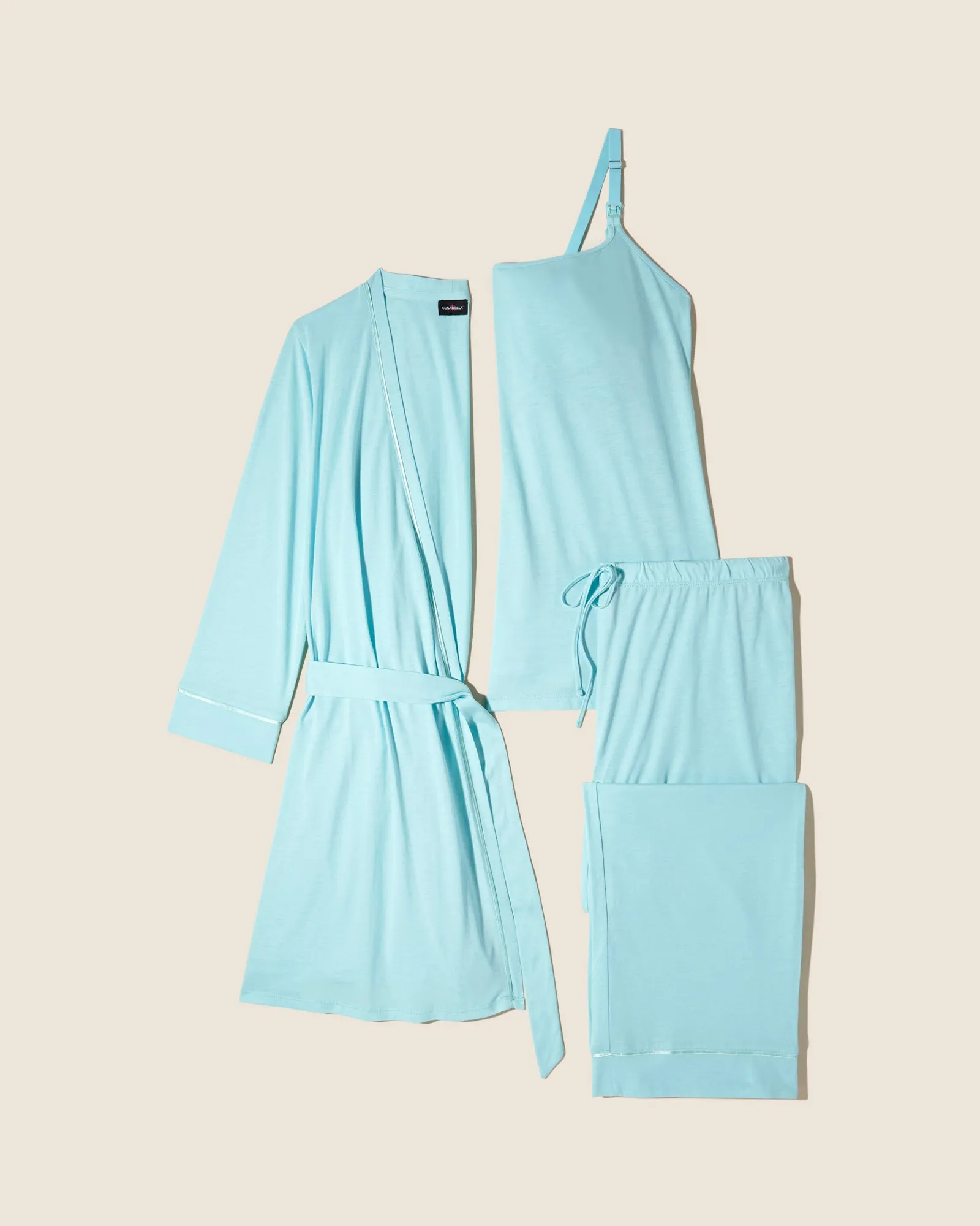 Nursing 3 Piece Pajama Set With Robe