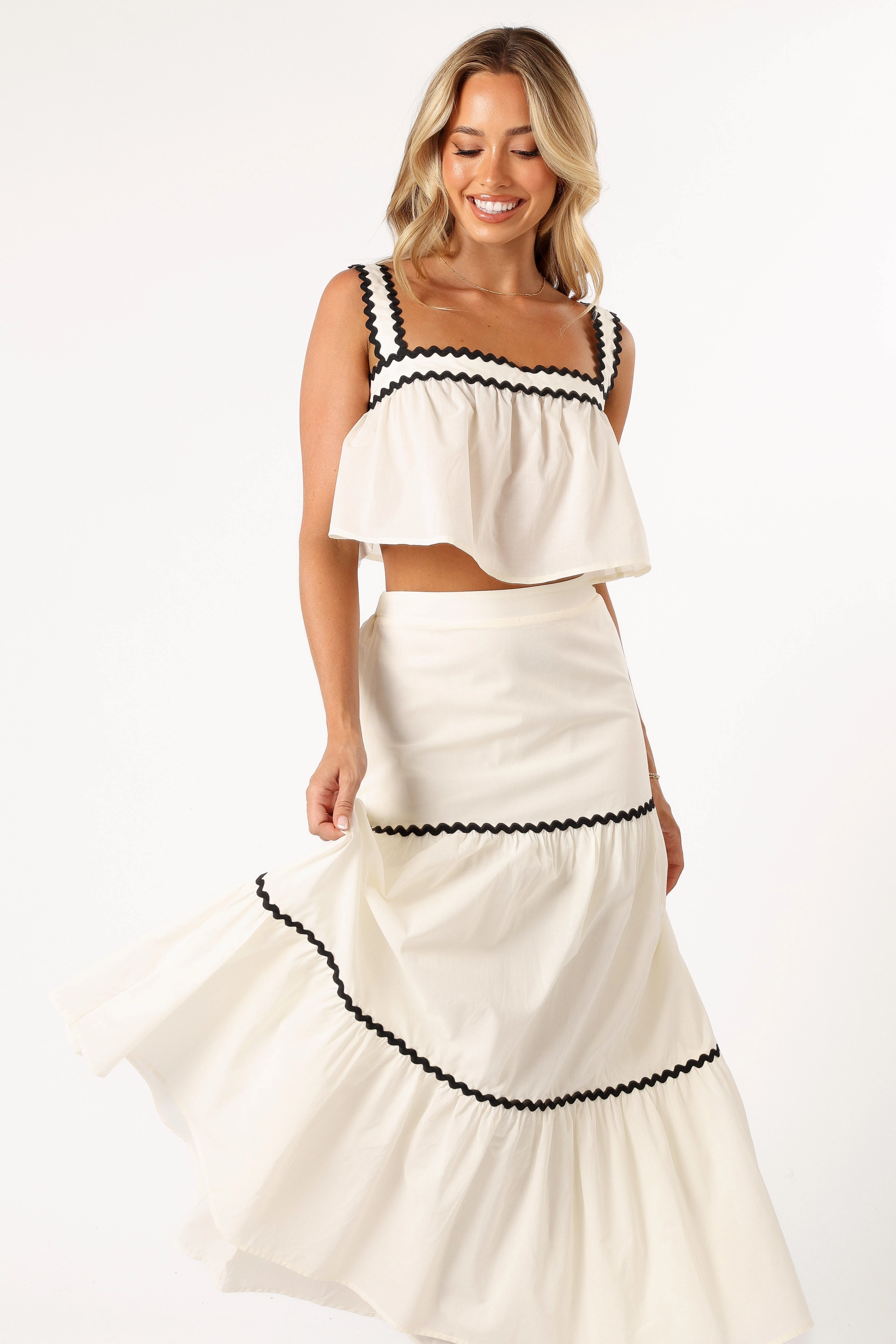Otis Two Piece Set - Cream Black