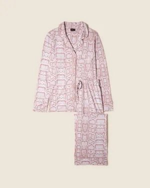 Petite Printed Long Sleeve Top & Pant Pajama Set