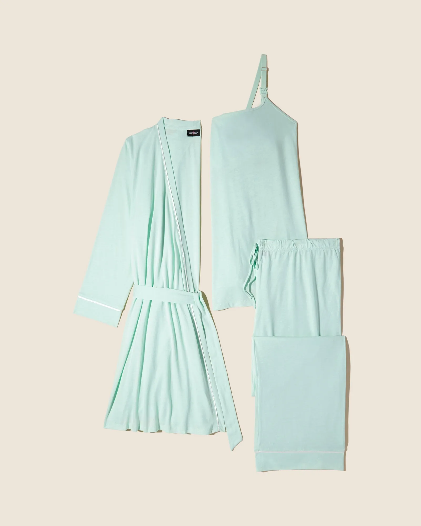 Pyjama D'Allaitement 3 Pièces Avec Peignoir