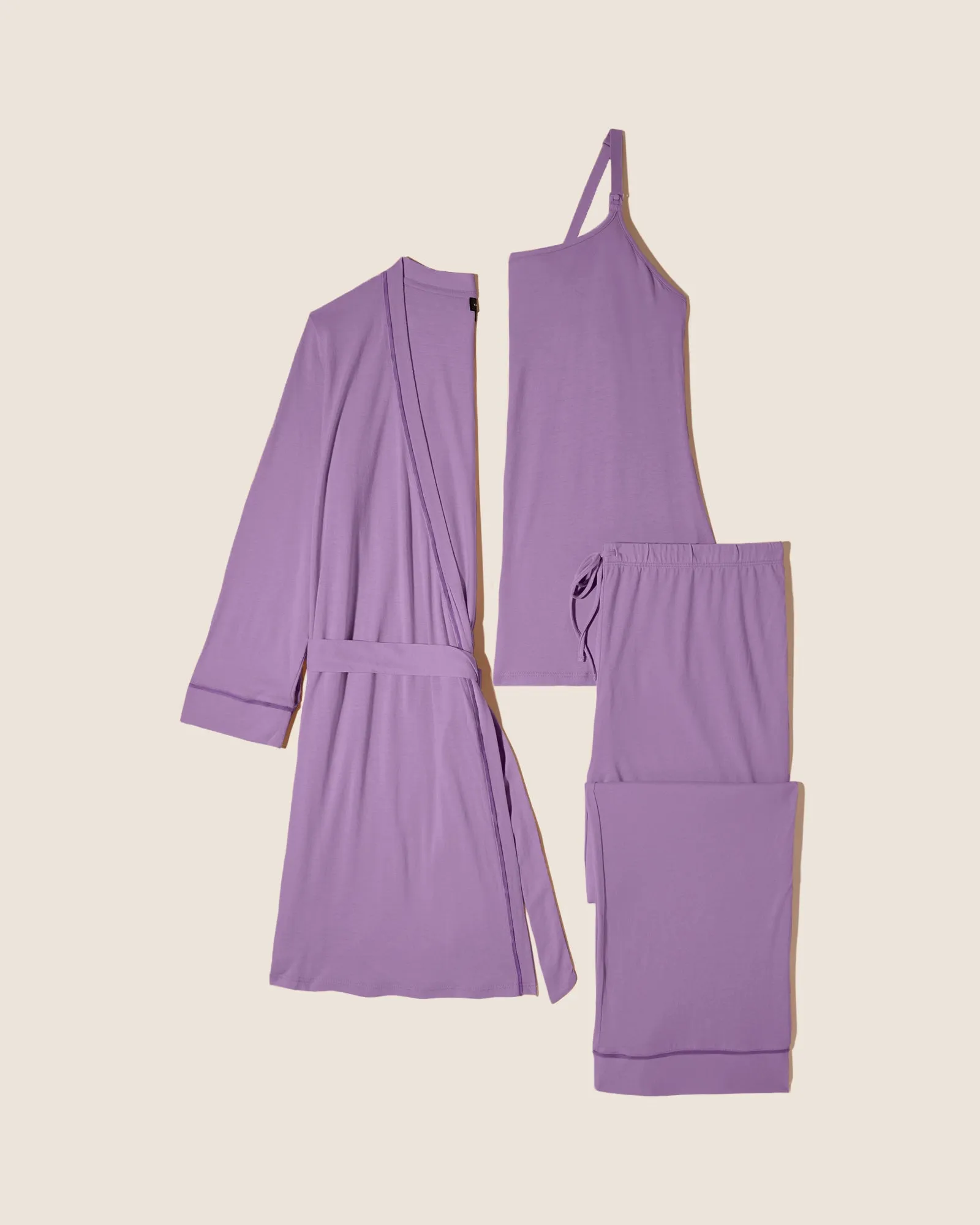 Pyjama D'Allaitement 3 Pièces Avec Peignoir