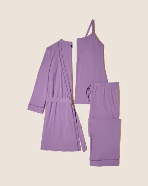 Pyjama D'Allaitement 3 Pièces Avec Peignoir