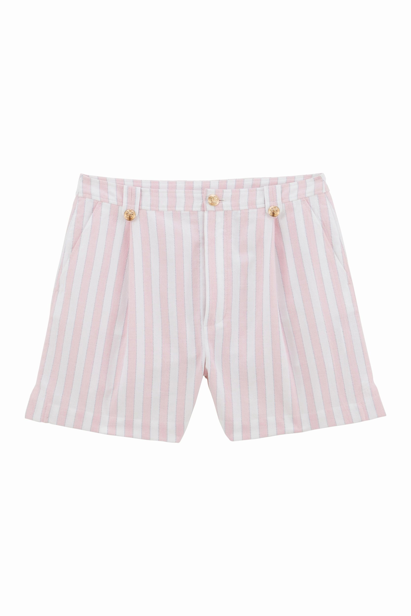 Short Simon rayures rose et blanc